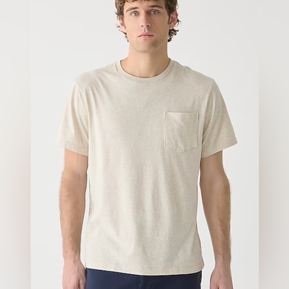 J. Crew Slim-Washed T-Shirt - Cream